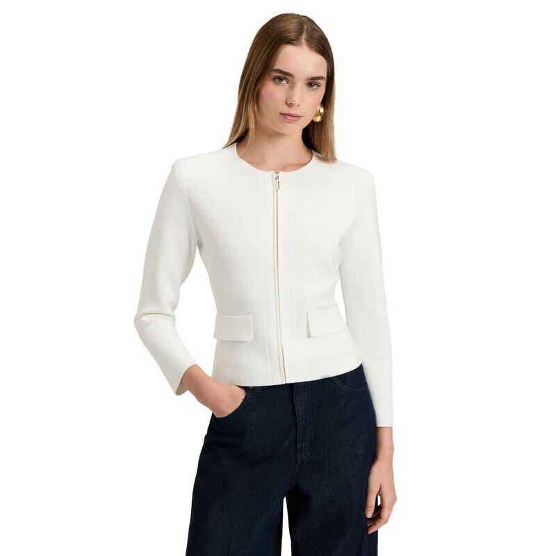 Veronika Maine Zip Front Milano Jacket image number 0